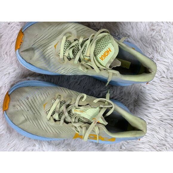 Hoka One One Rincon 3 Womens Size 10B Butterfly Sumer Blue Yellow Running Shoes - Picture 5 of 10